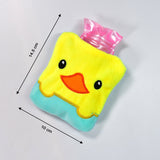 6524 Yellow Duck design small Hot Water Bag with Cover for Pain Relief, Neck, Shoulder Pain and Hand, Feet Warmer, Menstrual Cramps. - SWASTIK CREATIONS The Trend Point