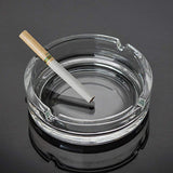 4061 Glass Classic Crystal Quality Cigar Cigarette Ashtray Round Tabletop for Home Office Indoor Outdoor Home Decor - SWASTIK CREATIONS The Trend Point