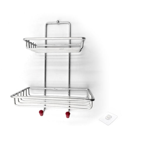 1763 Kitchen Bathroom Soaps Storage Rack with 2 Hook for Home - SWASTIK CREATIONS The Trend Point