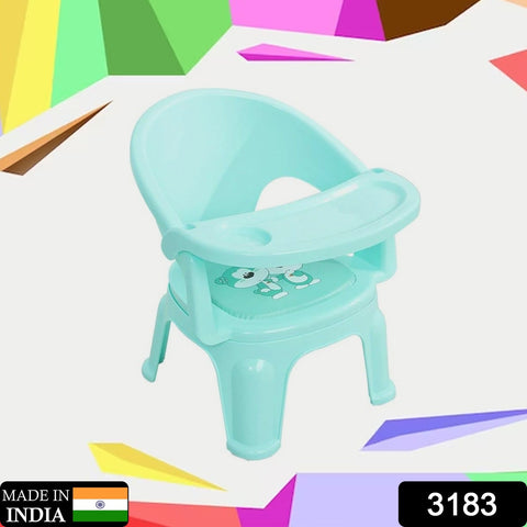 3183 Baby Chair, with Tray Strong and Durable Plastic Chair for Kids/Plastic School Study Chair/Feeding Chair for Kids, Portable High Chair for Kids