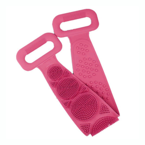1302A Silicone Body Back Scrubber Double Side Bathing Brush for Skin Deep Cleaning - SWASTIK CREATIONS The Trend Point