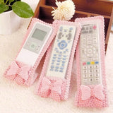 7638 3pc Remote Cover with Bow Knot for TV, Air Conditioner, D2H, DTH Remote Control Dust Cover - SWASTIK CREATIONS The Trend Point