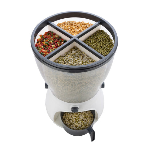 0127 4in1 Rice Dispenser, Grain Storage Container Household Cereal Dispenser 