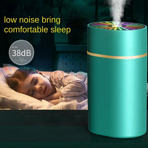 6571 Humidifiers For Bedroom, Small Humidifier With Colourful Light Effect, Mini Desk / Car Humidifier with Colourful Light