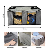 6262 Storage bag with Zipper and Space Saver Comforter bag, Pillow, Quilt, Bedding, Clothes, Blanket Storage Organizer Bag with Large Clear Window and Carry Handles for Closet. - SWASTIK CREA