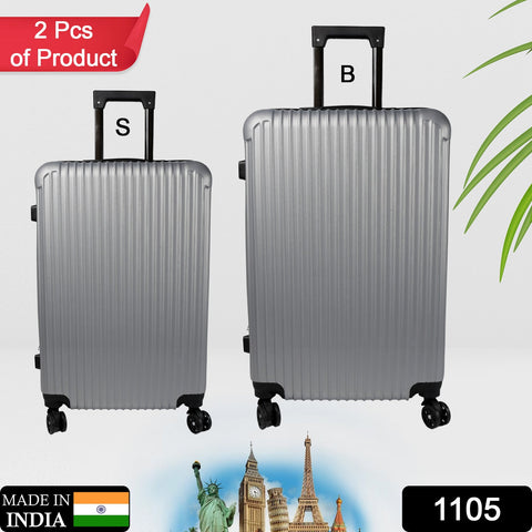 1105 Trolley Bag Big and Small Suitcase Bag For Men & Women Use Bag ( Set Of 2 ) 