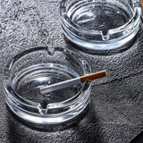 4061 Glass Classic Crystal Quality Cigar Cigarette Ashtray Round Tabletop for Home Office Indoor Outdoor Home Decor - SWASTIK CREATIONS The Trend Point