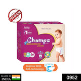 0952 Premium Champs High Absorbent Pant Style Diaper Medium Size, 40 Pieces (952_Medium_40) - SWASTIK CREATIONS The Trend Point