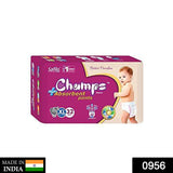 0956 Premium Champs High Absorbent Pant Style Diaper Extra Large(XL) Size, 32 Pieces (956_XLar_32) - SWASTIK CREATIONS The Trend Point