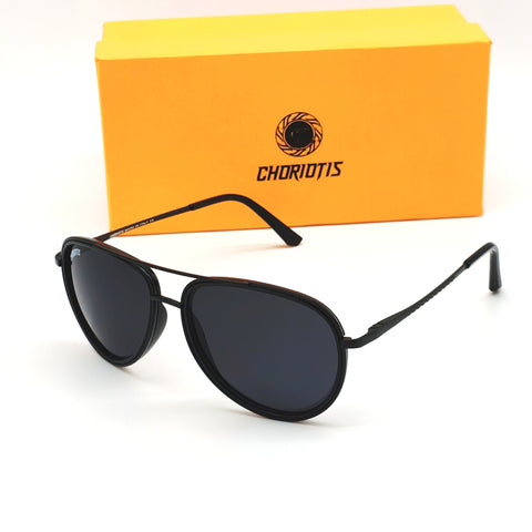 Choriotis-3134 Tissaia Aviator Black-Black Sunglasses For Men & Women~CT-3134