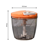 2065 6 BLADE 2IN1 MANUAL FOOD CHOPPER, COMPACT & POWERFUL HAND HELD VEGETABLE CHOPPER (1000Ml) - SWASTIK CREATIONS The Trend Point