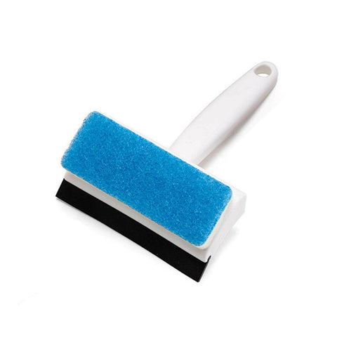 7602 2 in 1 Glass Wiper Cleaning Brush Mirror Grout Tile Cleaner Washing Pot Brush Double-Sided Glass Wipe Bathroom Wiper Window Glass Wiper - SWASTIK CREATIONS The Trend Point
