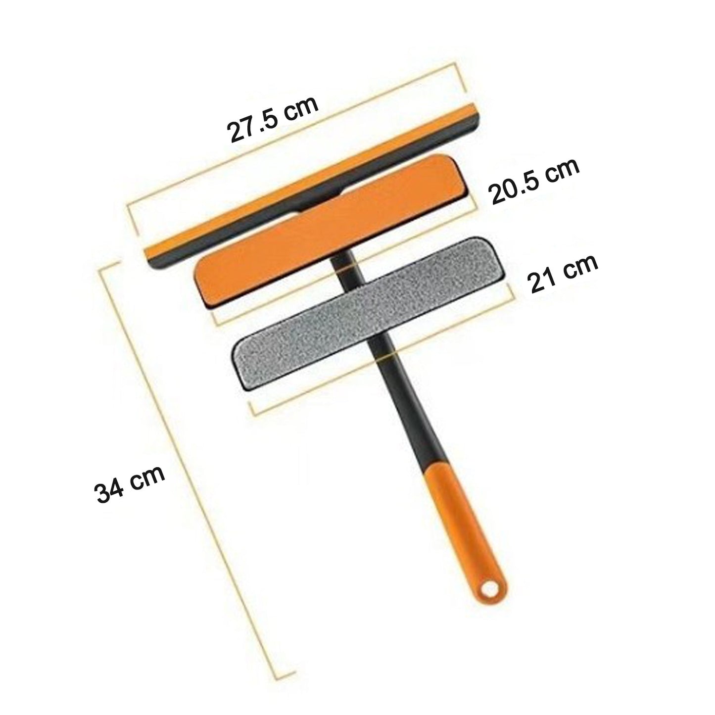 6087L Plastic 3 in 1 Rotatable Double Side Design Cleaning Brush Glass Wiper for Glass window, Car Window, Mirror, Floor (Multicolor) - SWASTIK CREATIONS The Trend Point SWASTIK CREATIONS The Trend Point