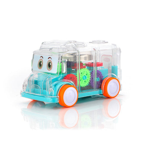 1996 Transparent Musical Mini School Bus Toy for Kids - SWASTIK CREATIONS The Trend Point