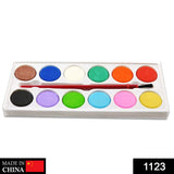 1123 Painting Water Color Kit - 12 Shades and Paint Brush (13 Pcs) - SWASTIK CREATIONS The Trend Point