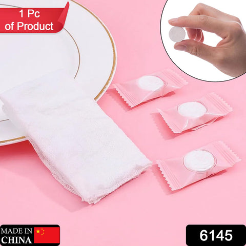 6145 Compressed Facial Face Sheet tablets Outdoor Travel Portable Face Towel Disposable Magic Towel Tablet Capsules Cloth Wipes Paper Cotton Tissue Mask Expand With Water - SWASTIK CREATIONS 
