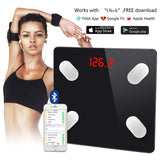 6327 Bluetooth Body Fat Scale Digital Smart Body Weight Scale iOS and Android App to Manage Body Weight, Body Fat, Water, Muscle Mass, BMI, BMR, Bone Mass and Visceral Fat with BMI Scale - SW