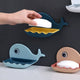4047B Fish Shape Double Layer Adhesive Waterproof Wall Mounted Soap Bar Holder Stand Rack for Bathroom Shower Wall Kitchen ( Set Of 2 Pc )
