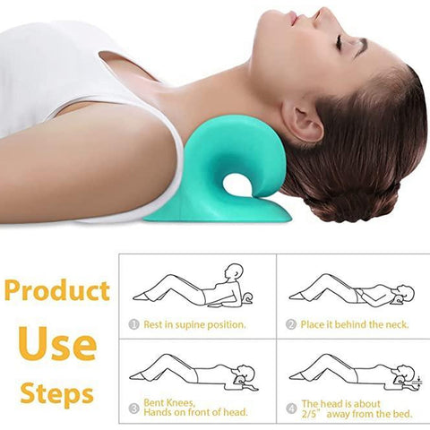 0511 Neck Relaxer | Cervical Pillow for Neck & Shoulder Pain | Chiropractic Acupressure Manual Massage | Medical Grade Material | Recommended by Orthopaedics - SWASTIK CREATIONS The Trend Poi