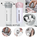 1384 4 in 1 Travel Dispenser Bottle Set Travel Refillable Cosmetic Containers Set - SWASTIK CREATIONS The Trend Point