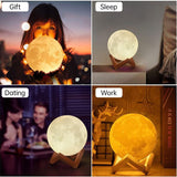 6273A true home Moon Night LAMP with Wooden Stand Night LAMP for Bedroom