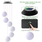 8317L Solar Crystal Ball , Color Changing Solar Powered LED Hanging Light Mobile for Patio Yard Garden Home Outdoor Night Decor, Gifts