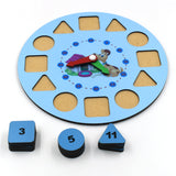 1949 AT49 Wooden Clock Toy and game for kids and babies for playing and enjoying purposes. - SWASTIK CREATIONS The Trend Point