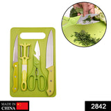 2842 Stainless Steel Kitchen Knife Knives Set with Knife Scissor (Pack Of 5) - SWASTIK CREATIONS The Trend Point