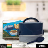 2408 BLUE CLASSIC 2 LAYER LUNCH BOX | AIRTIGHT LUNCH BOX - SWASTIK CREATIONS The Trend Point