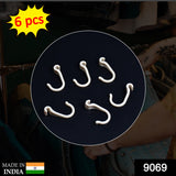 9069 6pc Small plastic hooks - SWASTIK CREATIONS The Trend Point