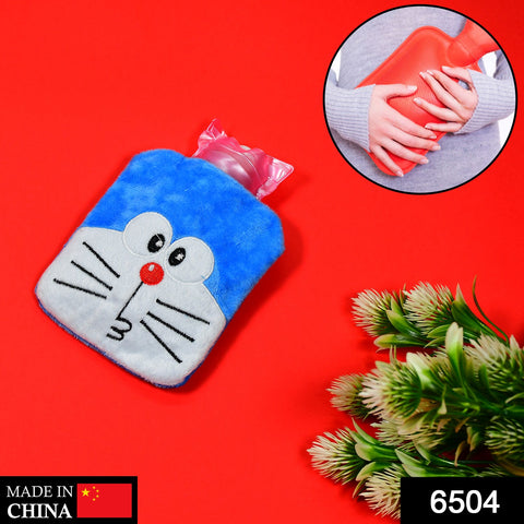 6504 Doremon small Hot Water Bag with Cover for Pain Relief, Neck, Shoulder Pain and Hand, Feet Warmer, Menstrual Cramps. - SWASTIK CREATIONS The Trend Point