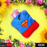 6530 Superman Print small Hot Water Bag with Cover for Pain Relief, Neck, Shoulder Pain and Hand, Feet Warmer, Menstrual Cramps. - SWASTIK CREATIONS The Trend Point