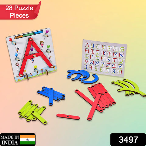 3497 Alpha Numeric Puzzle Construction Puzzle Toys For Kids 3+ Years For Teaching Letters, Numbers - SWASTIK CREATIONS The Trend Point