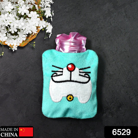 6529 Doremon Cartoon small Hot Water Bag with Cover for Pain Relief, Neck, Shoulder Pain and Hand, Feet Warmer, Menstrual Cramps. - SWASTIK CREATIONS The Trend Point