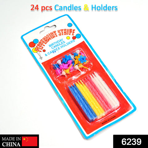 6239 Birthday Party Candles (Pack of 24 pcs) 