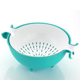 0728 Multifunctional Washing Fruits & Vegetables Basket Strainer and Detachable Drain Basket Bowl - SWASTIK CREATIONS The Trend Point