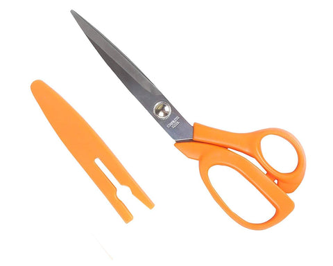 0555 stainless Steel Scissors with Cover 8inch - SWASTIK CREATIONS The Trend Point
