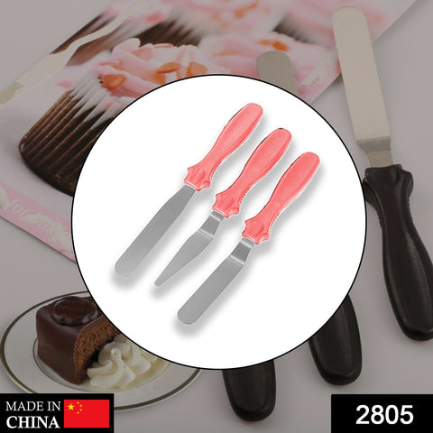 2805 Multi-Function Stainless Steel Cake Icing Spatula Flat Angular Triangle Pallet Knife Set - SWASTIK CREATIONS The Trend Point