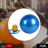 7428 Heavy Duty Gym Ball Non-Slip Stability Ball with Foot Pump for Total Body Fitness - SWASTIK CREATIONS The Trend Point