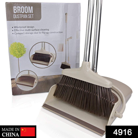 4916 Handle Dustpan and Brush for Sweeping & Cleaning Dust Pan and Broom Handled - SWASTIK CREATIONS The Trend Point