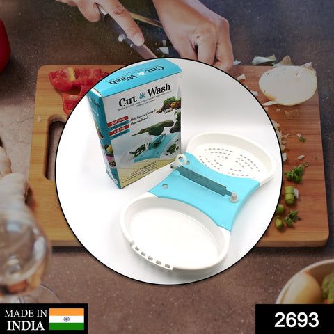 2693 Adjustable Cut N Wash used in all kinds of household and kitchen purposes for cutting and washing simultaneously of vegetables and fruits etc. - SWASTIK CREATIONS The Trend Point