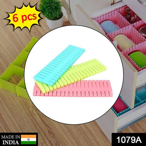 1079A Adjustable Drawer Organizer and Kitchen Board Divider (Pack of 6Pcs) - SWASTIK CREATIONS The Trend Point