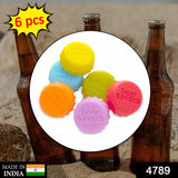 4789 Beer Savers Caps 6Pc used in soda and cold-drink bottles for covering bottle mouth. - SWASTIK CREATIONS The Trend Point