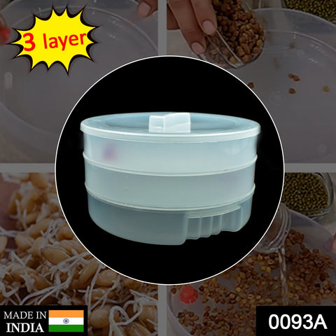 0093A Sprout Maker 3 Bowl Sprout Maker for Home (3 Layer) - SWASTIK CREATIONS The Trend Point