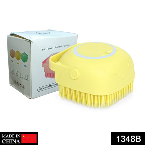 1348B SILICONE MASSAGE BATH BODY BRUSH WITH SHAMPOO DISPENSER - SWASTIK CREATIONS The Trend Point