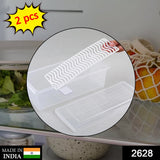 2628 Food Storage Container with Removable Drain Plate and Lid 1500 ml (Pack of 2Pc) - SWASTIK CREATIONS The Trend Point