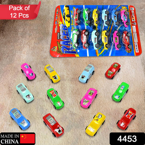 4453 Super City Car Racer Toy For Boys and Girls Pull Push Vehicle Car (Set Of 12Pcs)  (Multicolor) - SWASTIK CREATIONS The Trend Point