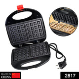 2817 Waffle Maker, Makes 2 Square Shape Waffles| Non-Stick Plates| Easy to Use with Indicator Lights - SWASTIK CREATIONS The Trend Point