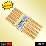 2952 Designer Natural Round Bamboo Reusable Chopsticks - SWASTIK CREATIONS The Trend Point
