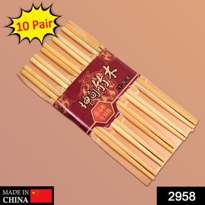 2958 Designer Natural Round Bamboo Reusable Chopsticks - SWASTIK CREATIONS The Trend Point